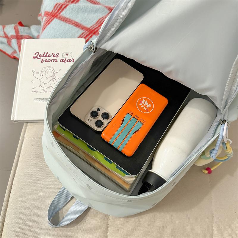 Student's Large Capacity Schoolbag Women's Embroidered Backpack