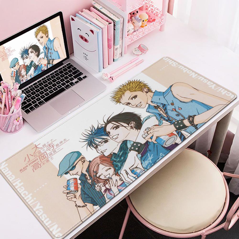 Gaming Mouse PadLarge Desk Mat Antislip Base Stitched Edges Red Sakura Anime Girl Print Keyboard Pad for Gamer Office Home