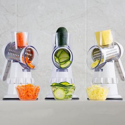 Cortadora de verduras 3 en 1, accesorios de cocina manuales, rallador para cortador de verduras, picadora redonda, mandolina, trituradora de patatas, cocina casera