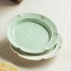 Creative Lace Edge Ceramic Plate Tableware Exquisite Household Fruit Salad Plate Practical Dessert Dim Sum Plate Vegetable Plate
