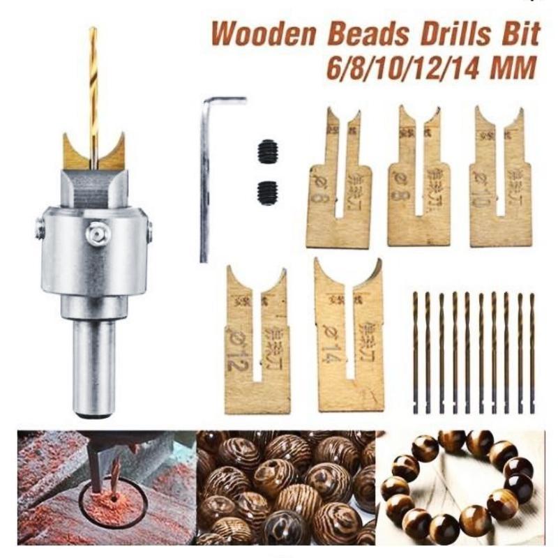 Good Quality Beads Drill Bit Carbide Ball Blade Woodworking Tool Milling Cutter Molding Tools Beads Router Drills Bit Set