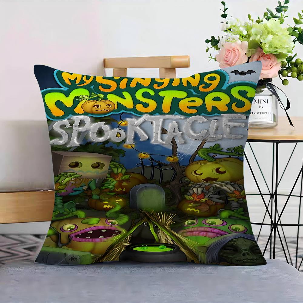 Game My Singing Monsters Office Cushion Pillowcase Car Cushion Cover45X45CM Lumbar Pillowcase Sofa Pillowcover