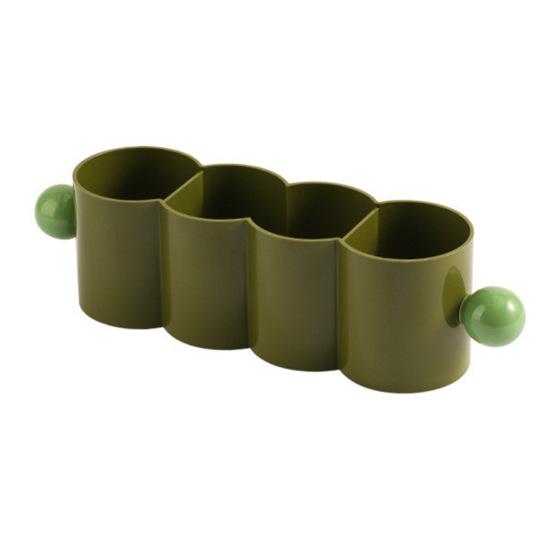 Desktop Storage Box Tubes Organizer Large Capacity 4 Compartments Multipurpose Fridge Storage Box Pen Makeup Brush Holder