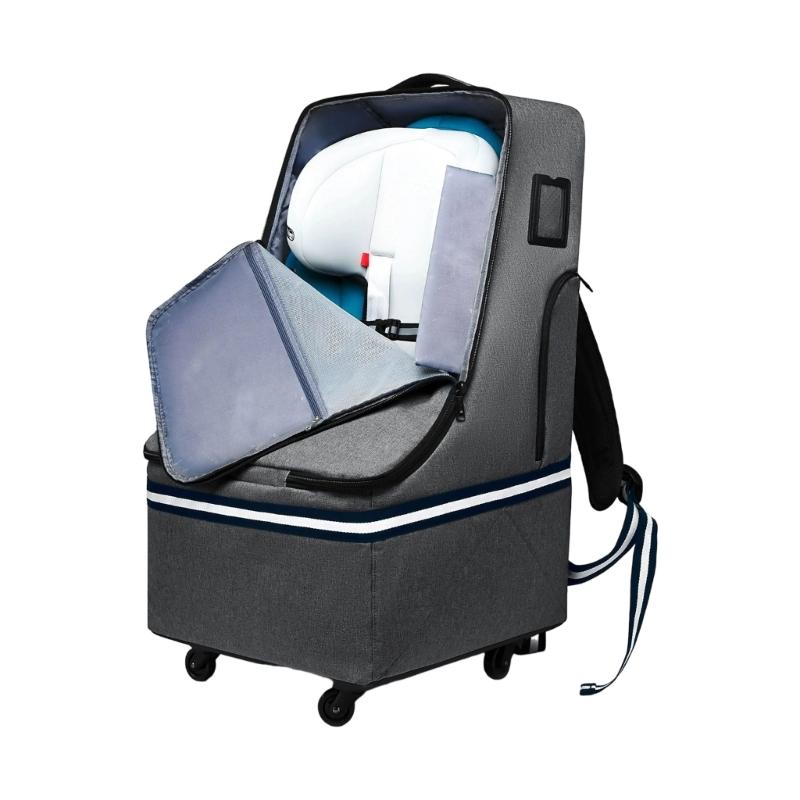 

Strong Car Seat Protectors Cover Water Resistant Rolling Luggage Design For Baby Gear Transportation серый