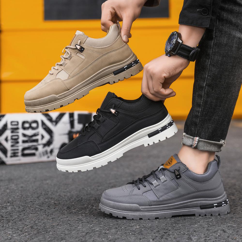 Fashionable Men's Shoes, New Outdoor Low Rise Workwear Shoes, Men's British Style Versatile, Labor Protection, Mountaineering, Leisure Boots