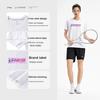 Li Ning Badminton Series Creative Logo Classic Breathable Active Fashion Casual Daily Sports Short Sleeve T-Shirt Unisex Tops White ATSV627-2