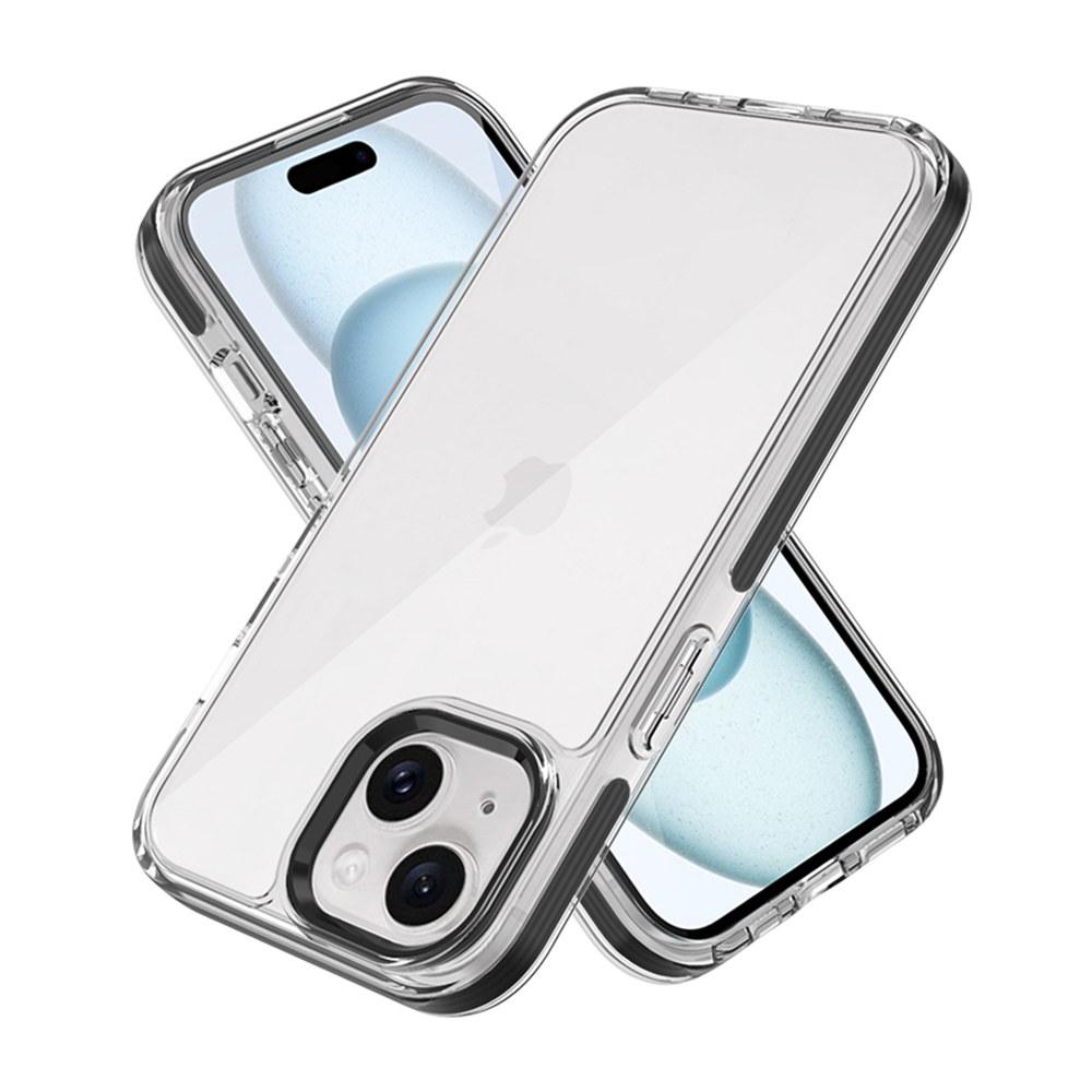 

For iPhone 15 Phone Case Ultra Clear Shockproof PC+TPU Back Cover Black