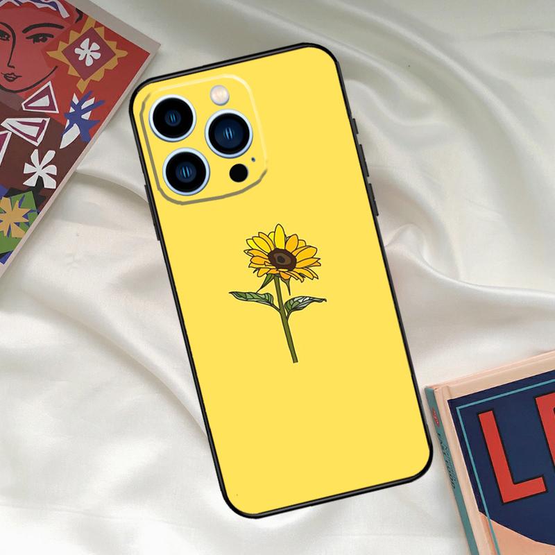 Summer Daisy Sunflower Floral Phone Case For iPhone 16 15 14 12 11 13 17 Pro Max 15 16 Plus 13 Mini 16e 17 Air Funda Cover