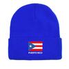 Puerto Rico Flag Warm Knit Cap Beanie, Patriotic Skullies Beanies Windproof Thermal Simple Headwear Knitted Cap Beanie