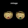 Minan Medieval Vintage Retro Fashion Simple Classic Atmosphere Court Style Czech Diamond Inlaid Hollow Live Mouth