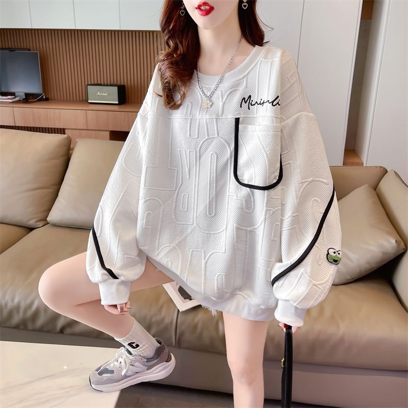 SIMANNIKA, jersey para mujer, camisa de manga larga, diseño de otoño 2023, Top informal sencillo, chaqueta holgada elegante para mujer, tendencia coreana