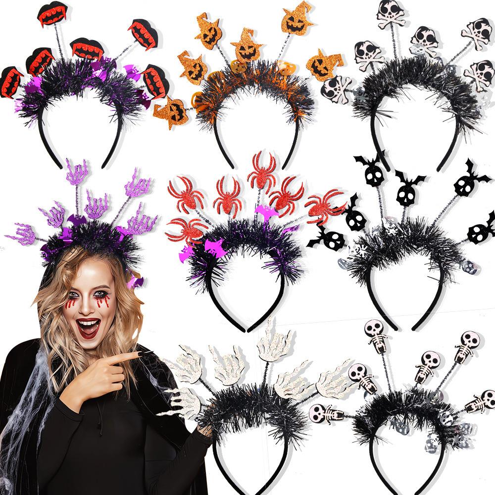 New Halloween Headband, Holiday Party Horror Pumpkin Headband, Ghost Festival Decoration, Creative Bat Headband