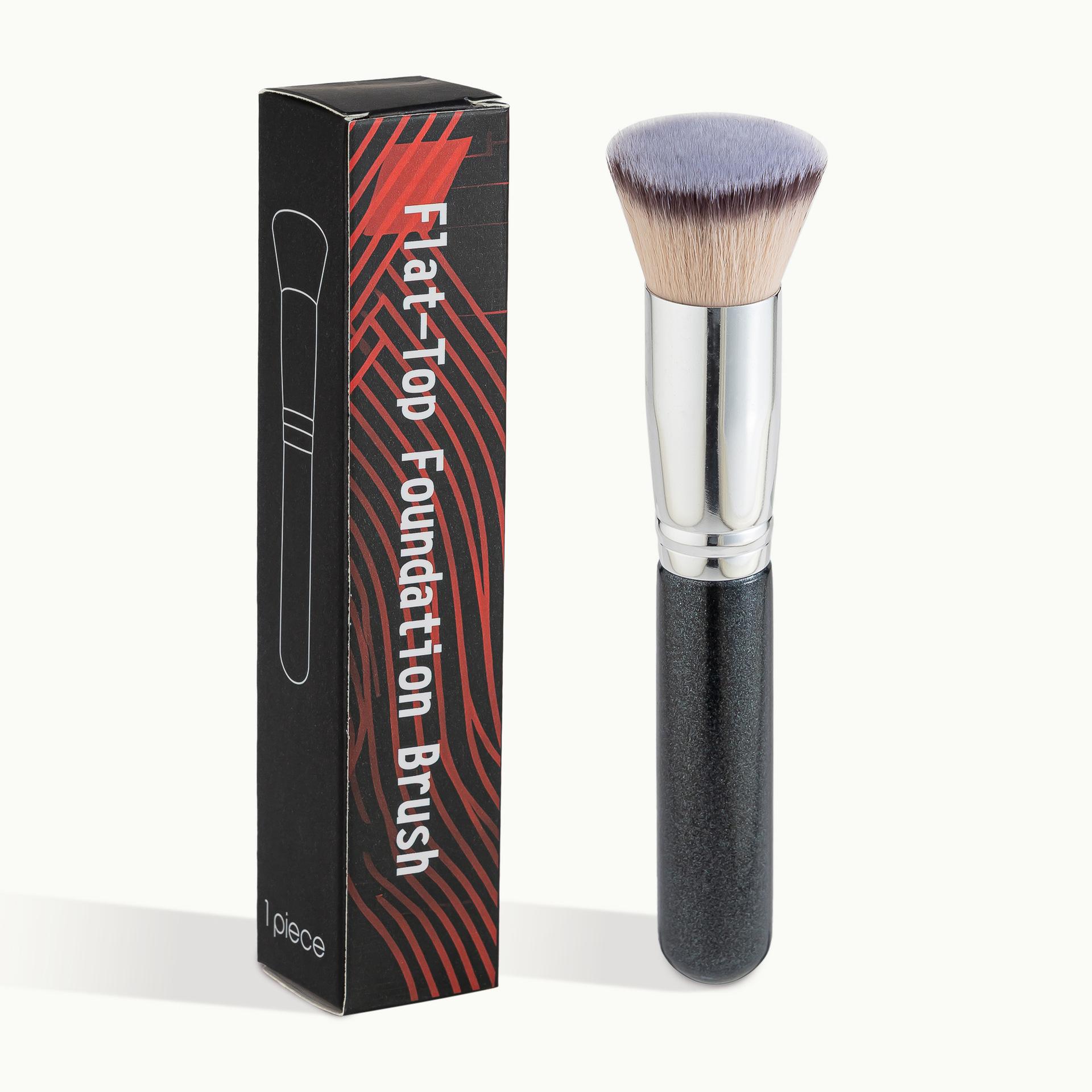 

Flat-Head Foundation Brush,For Liquid Foundation,BB Cream.Ideal For Beginners And Professionals.Portable Travel Makeup Brush чёрный