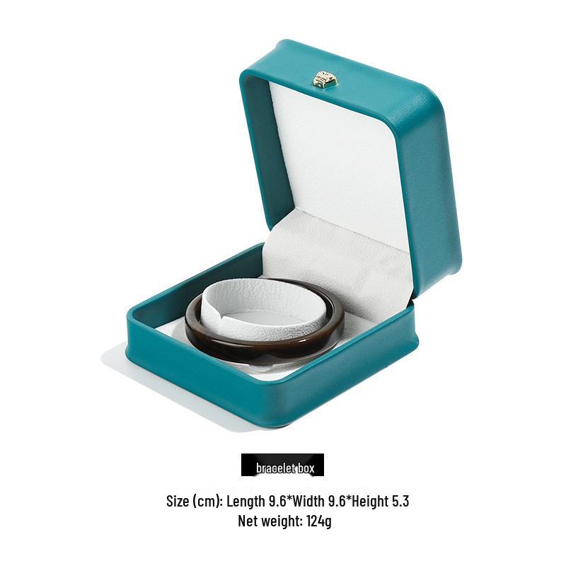 Crown PU Leather Jewelry Box for Rings, Bracelets, Necklaces, and Pendants