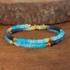Schwarze und Paraiba Multi-Opal-Perlenkette, Natürliche Feueropal-Perlenkette, Äthiopische Opal-Perlenkette, Zarte Opal-Halskette