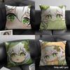 Nahida Cute Genshin Impact Cushion Cover Natural Linen Organic Fabric Double-Sided Printing Sofa Home Decor Gift Pillow Case