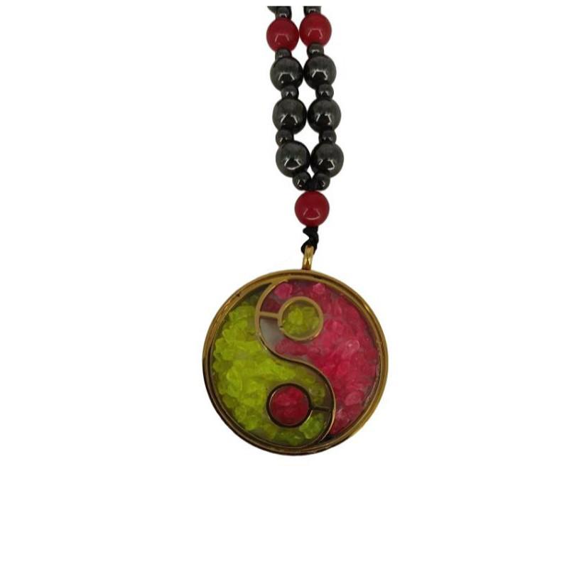Biophoton Negative Ion Multi-Color Magnetic Energy Crystal Pendant Necklace