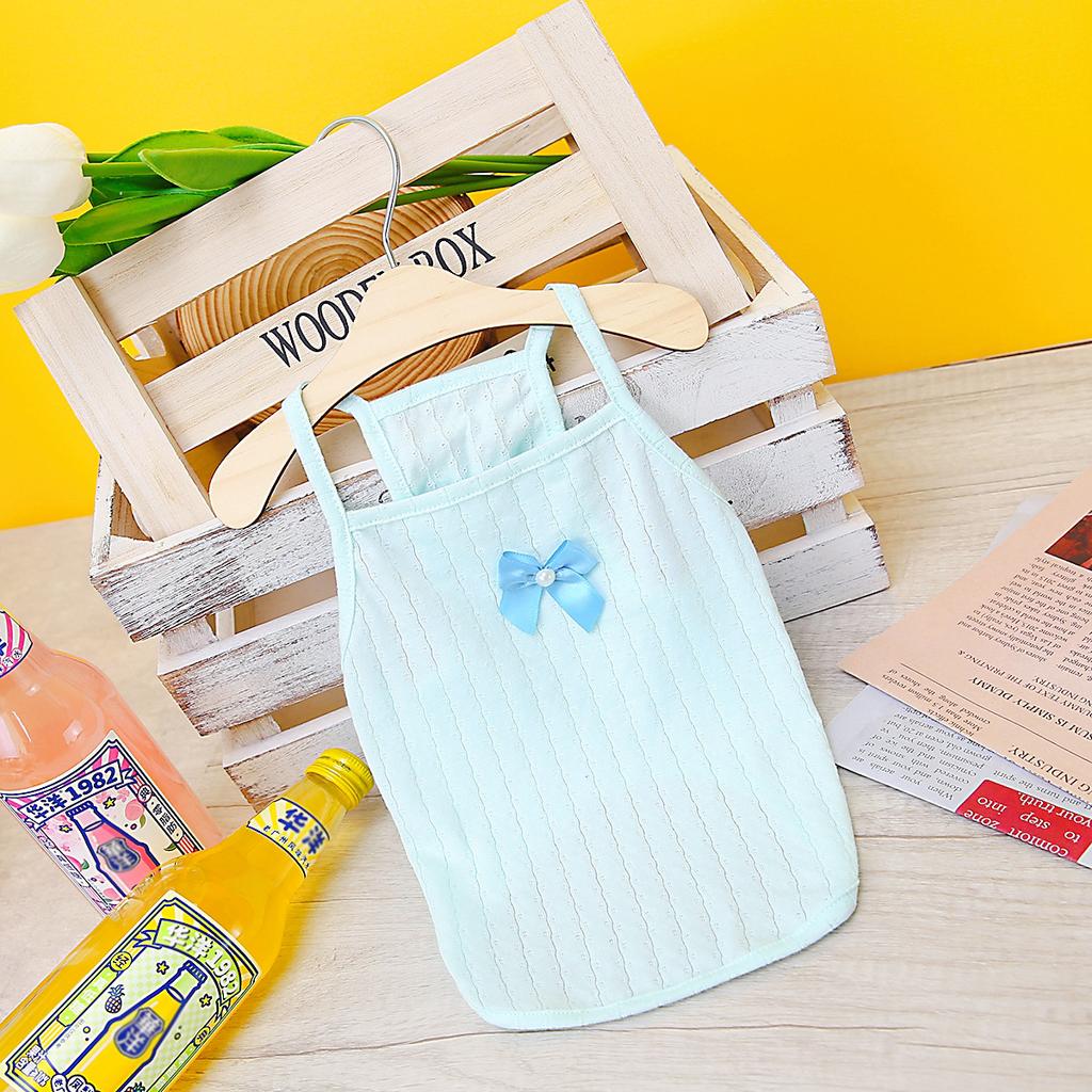 Spring and Summer 2023 Dog Clothes Pet Clothes Teddy Is Suitable for Summer Home Sling Pet Clothes.