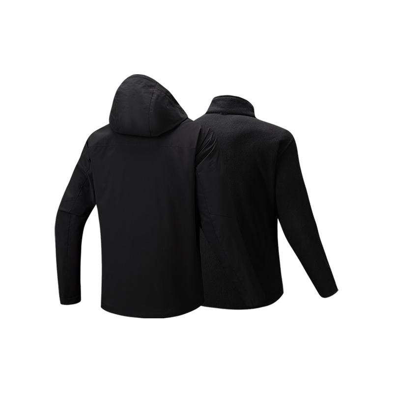 Anta Warm And Comfortable Three-In-One Fashion Waterproof Jacket Soft Shell Unisex Jacket 152547611-6