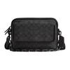 Charter Iconic Coated Canvas With Calfskin Shoulder Bag, Crossbody Bag Medium Men's Charcoal CR712-CHR