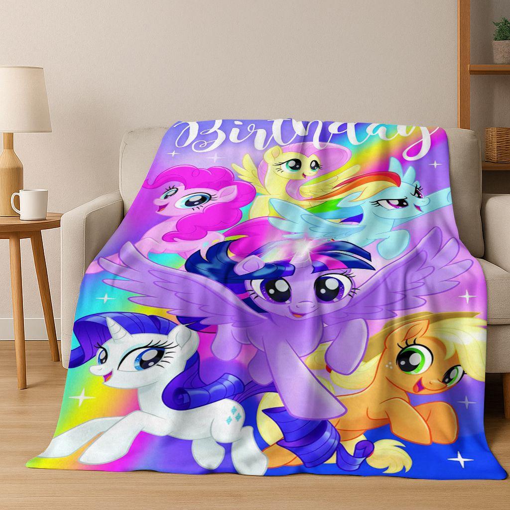 26 Style My Little Pony Unicorn Cartoon Flannel Blanket,Warm and Cozy Soft Throw Blanket for Home Bedroom Bed Sofa Cover Kids
