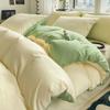 Ins Style Solid Color Duvet Cover Set Washed Cotton Bedclothes Comforter Cover Pillowcase Soft Bedding Sets Quilt Covers 220x240