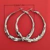 High-End Sterling Silver Round Ear Cuff Hoop Earrings for Women - 2024 Best-Selling Plain Design with Secure Earring Backs