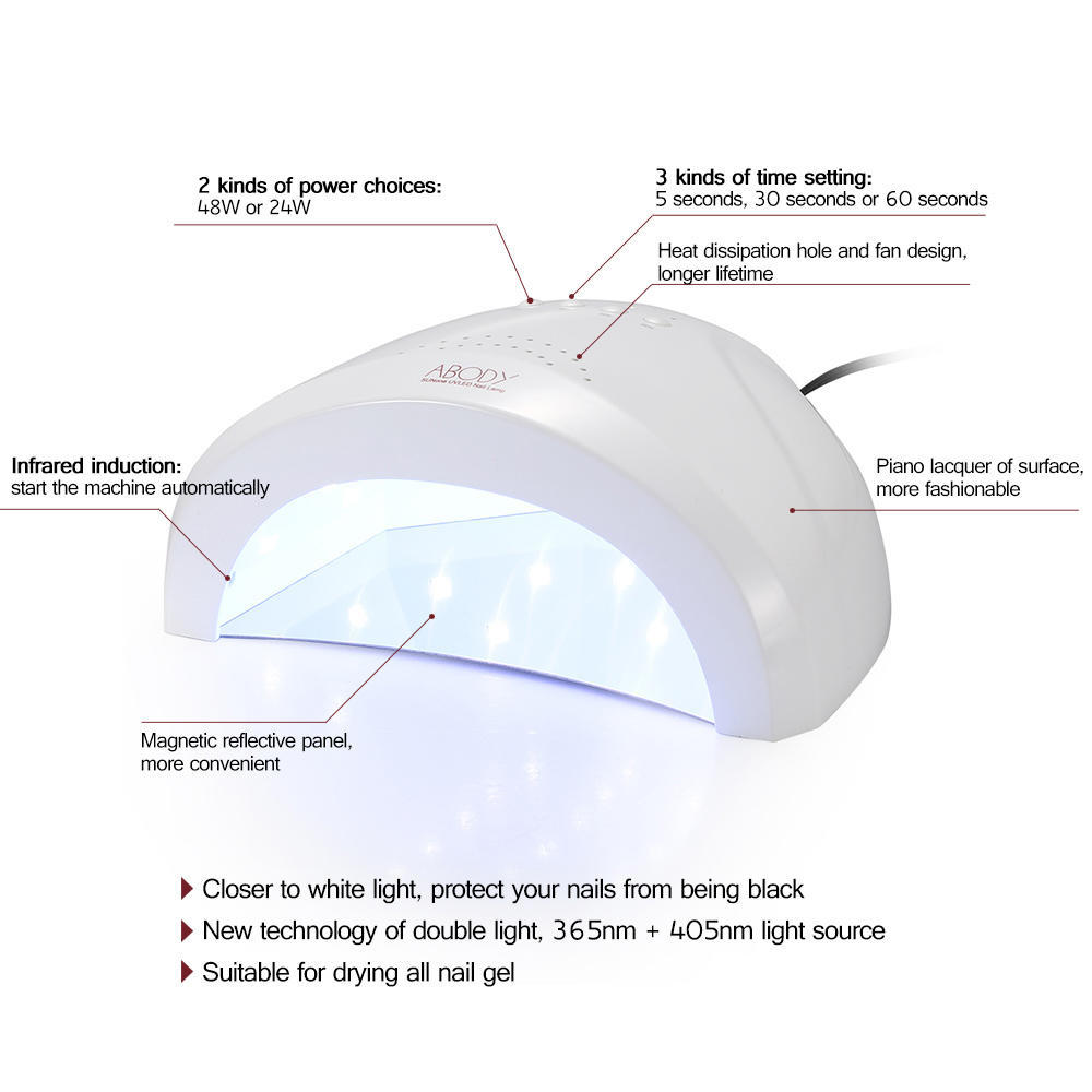 Buy Abody SUNone LED UV Lamp Nail Polish Dryer Fingernail & Toenail Gel