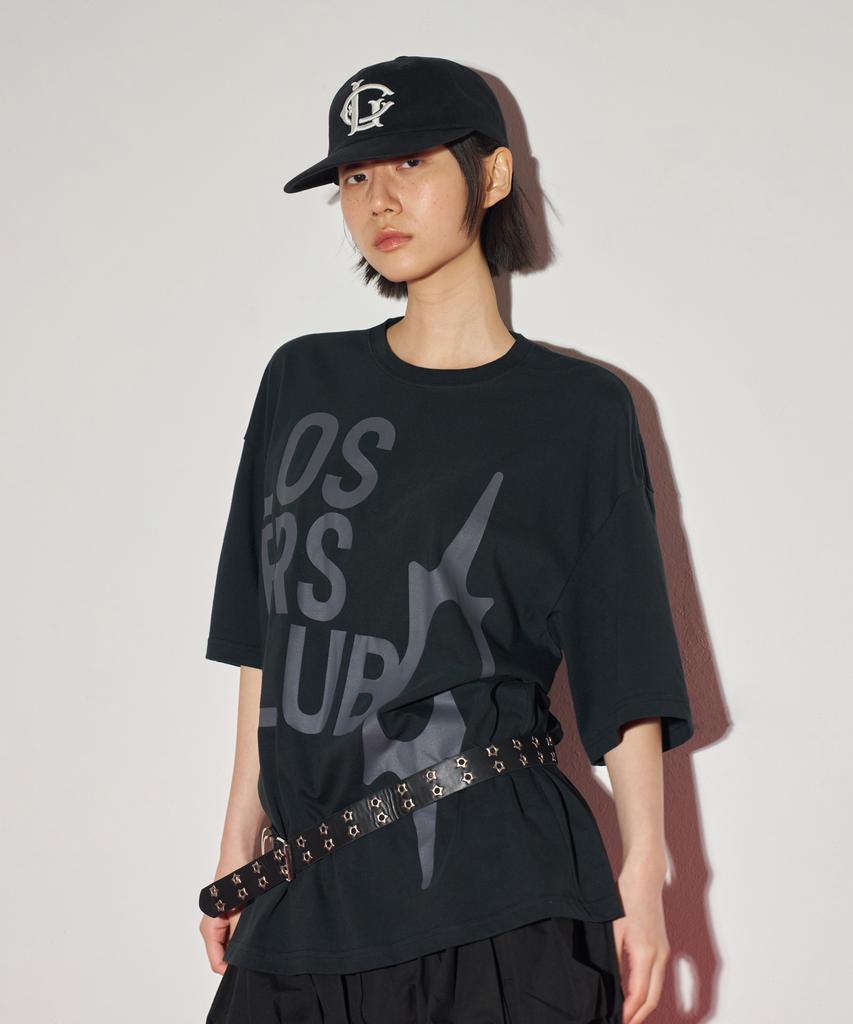 Lujeoseukeulleob Logo Short Sleeve T-Shirt Black