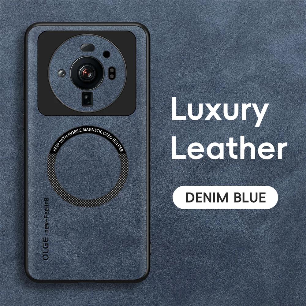 Magnetic Retro Leather Soft Case For Xiaomi 12S Ultra 12SUltra 5G Wireless Charging Phone Case Cover