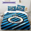 Club Brugge Pattern Bedding Set Quilt Cover Pillowcase Home Decor Gift (1 * Duvet Cover + 2 * Pillowcase, Without Core)