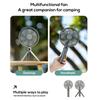 Portable Handheld Rechargeable Fan USB Rechargeable 4 Speed Wind Camping Tripod Fan for Outdoor Desktop Use/Tent Ceiling