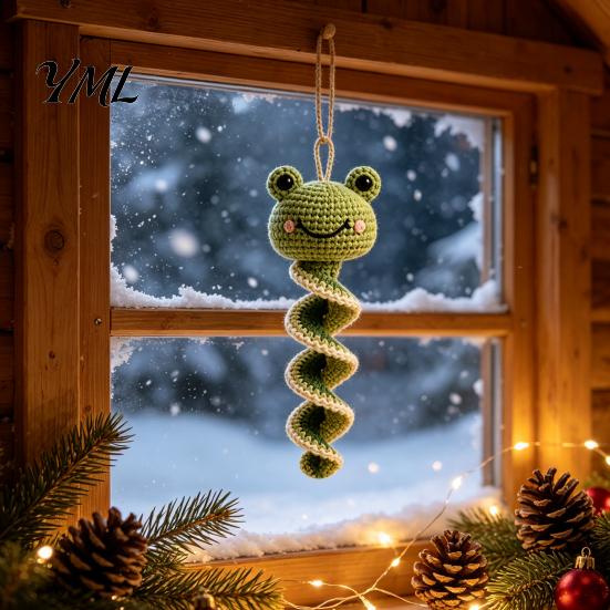 Textile Crafting Hobby Kit Crochet Garden Animal Spiral Hanging Kit, Beginner Friendly DIY Swing Personalized Handmade Gift Idea Butterfly Ladybug