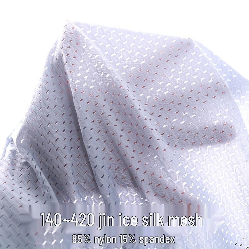 Men's Plus Size Breathable Mesh Ice Silk Boxer Briefs for Summer