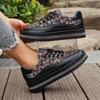 Large size shallow mouth women's summer new one-pedal thick-soled lazy shoes flat-soled rhinestone single shoes