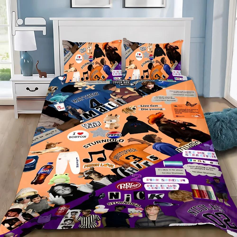 Sturniolo Drillinge Bettbezug Kissenbezug Bettwäscheset Erwachsene Junge Mädchen Schlafzimmerdekoration Kinder Geschenk Einzel Doppel Große Größe