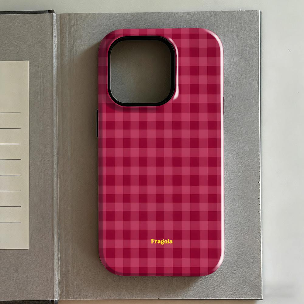 Clmj Checkered Phone Case For Samsung Galaxy A56 A36 A26 S26 S25 S24 S23 S20FE Ultra Plus 4G 5G Luxury Double-layer Back Cover