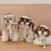 Katze Haustier Hund Hut Kleiner Hund Teddybär Sonnenschutzhut Ländlicher Stil Dekoration Foto Kopfschmuck Niedlicher Sonnenschirmhut Hunde Zubehör