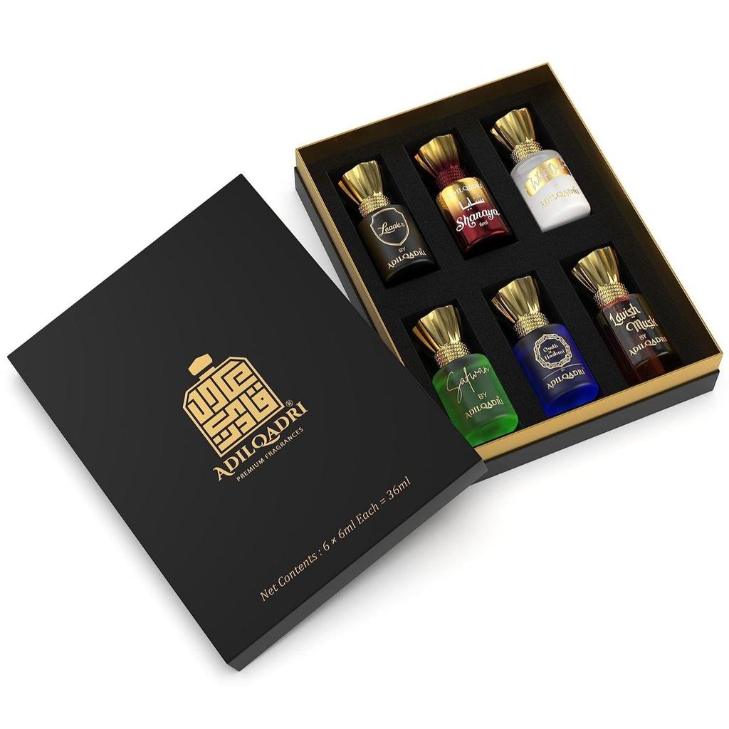 Verschiedene luxuriöse, alkoholfreie, lang anhaltende Roll-On-Attar-Parfüm-Geschenksets für Unisex (Jeweils 5,5 ml)