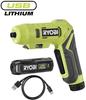 Mini Screwdriver Ryobi USB-Lithium Battery Angled Screwdriver RSDP4-120G 4V (5133005958)