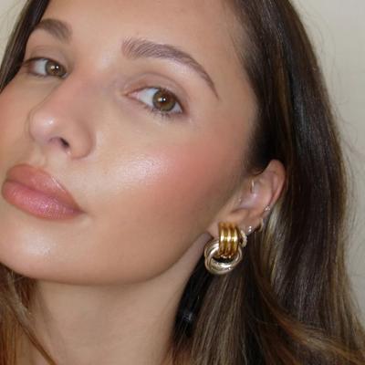 Pendientes de Tuerca de Aro Minimalista de Acero Inoxidable Uworld Impermeables Encanto de Moda Metal Joyería Versátil Diaria para Mujeres Regalo