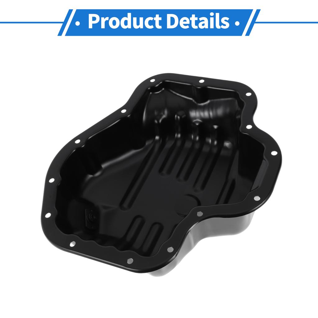 X Autohaux 1 Pc No.121010H050 Engine Oil Pan for Toyota Camry 2007-2011 Steel Black