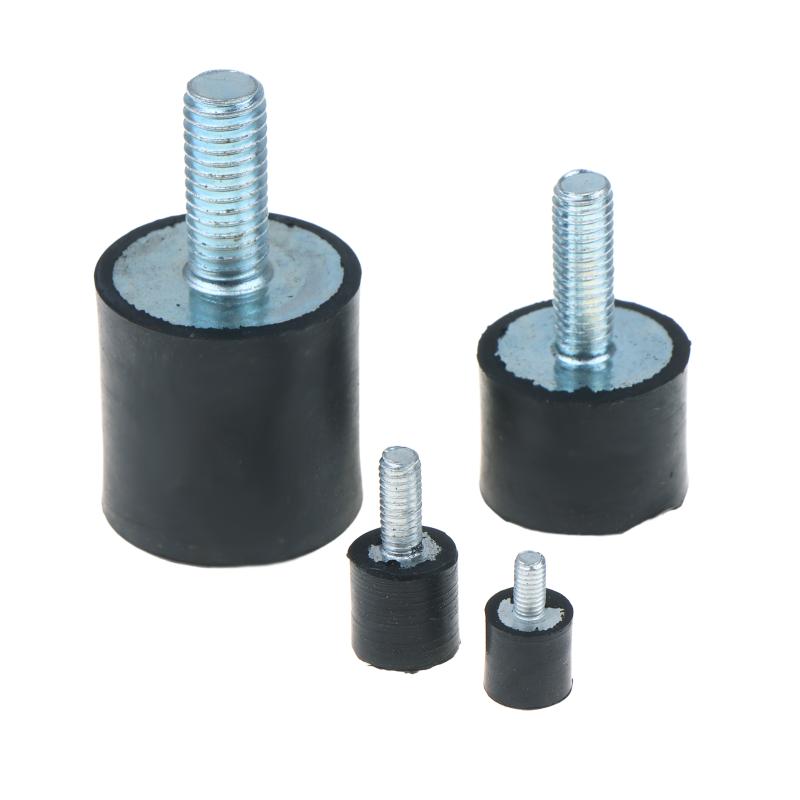 M3-M8 Rubber Shock Absorbers 4Pcs Dual Thread Anti Vibration Dampers for HVAC Compressor Machinery Applications