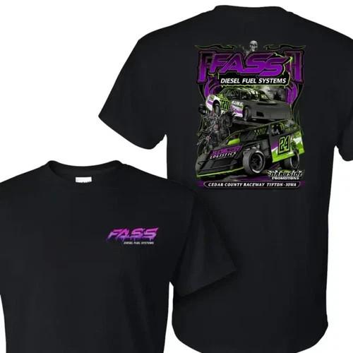 FASS Diesel Fuel Systems T-shirt, 2 Sides Print Dirt Track Racing 3XL