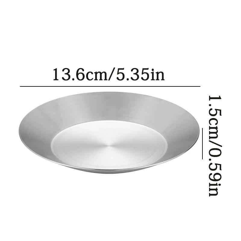 304 Stainless Steel Food Storage Trays Dipping Sauce Dish BBQ Picnic Camping Food Container Tableware