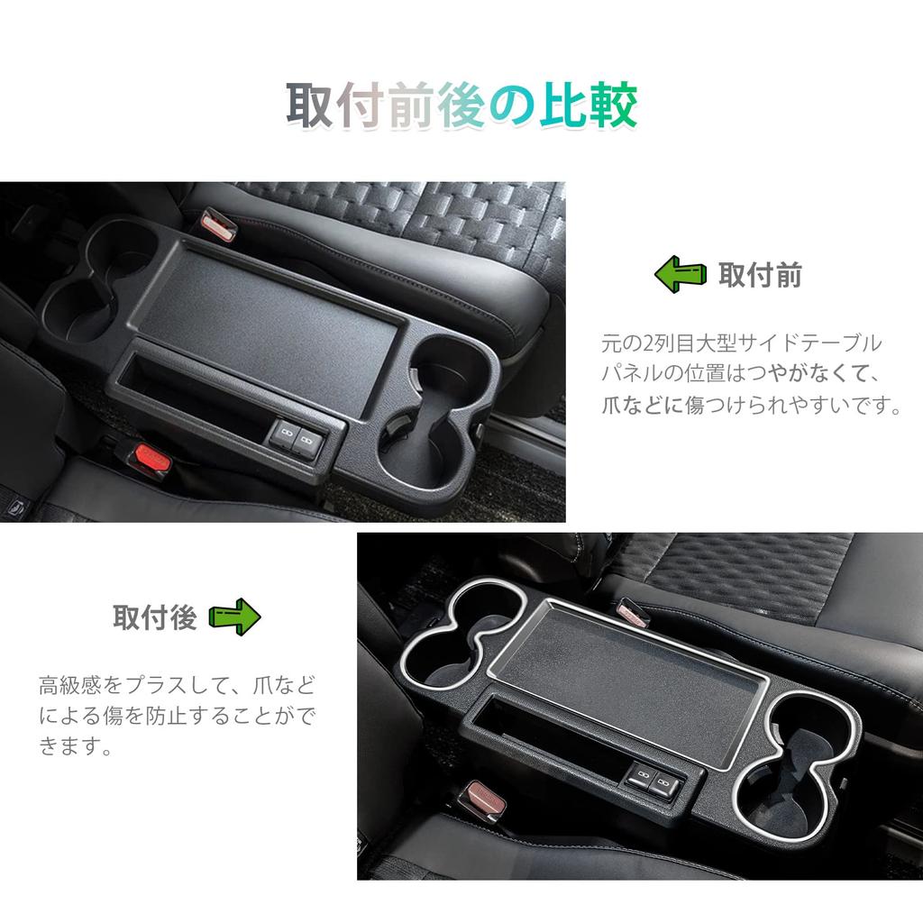 GAFAT Interior Panel for Toyota Noah Voxy 4th 2nd Row Large Side Table Panel with Drink Cup Holder Protective Easy Installation of (R90W, Generation,