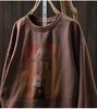 Women's Versatile Cartoon Print Sweatshirt - Fashionable Loose Fit for Spring & Autumn