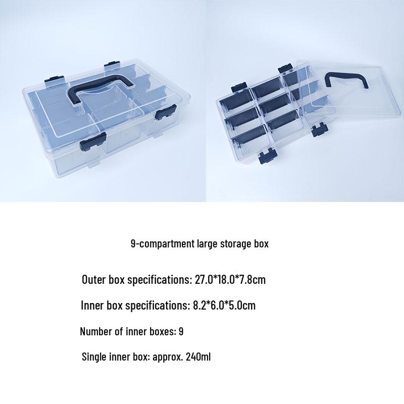 Glass Seed Bead Organizer: 64-Compartment Transparent DIY Jewelry Storage Box