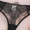 "Seksowny Prześwitujący Wzorzysty Trójkątny Zestaw Bielizny"