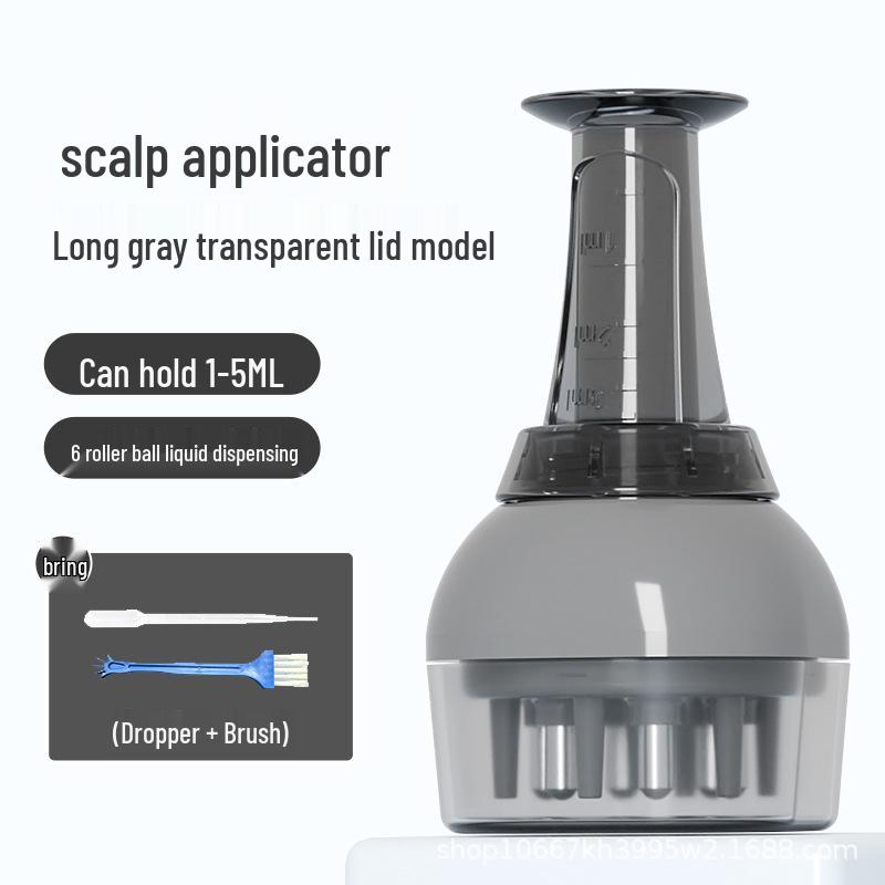 Mino 15ml Large Capacity Scalp Applicator: Portable Hair Strengthening Essential Oil Roller & Massage Comb